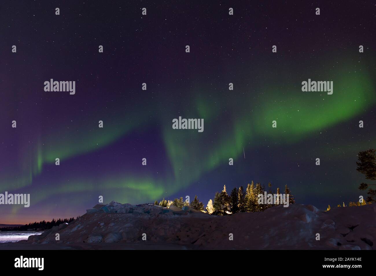 Northern Lights (Aurora Borealis) captured over Kiruna iron ore mine on 16 ...