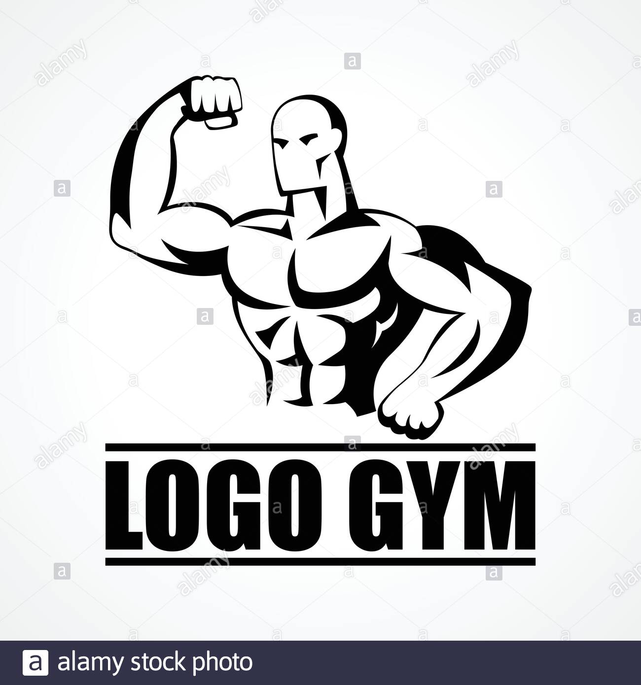 Bodybuilding Logo Black And White Stock Photos Images Alamy