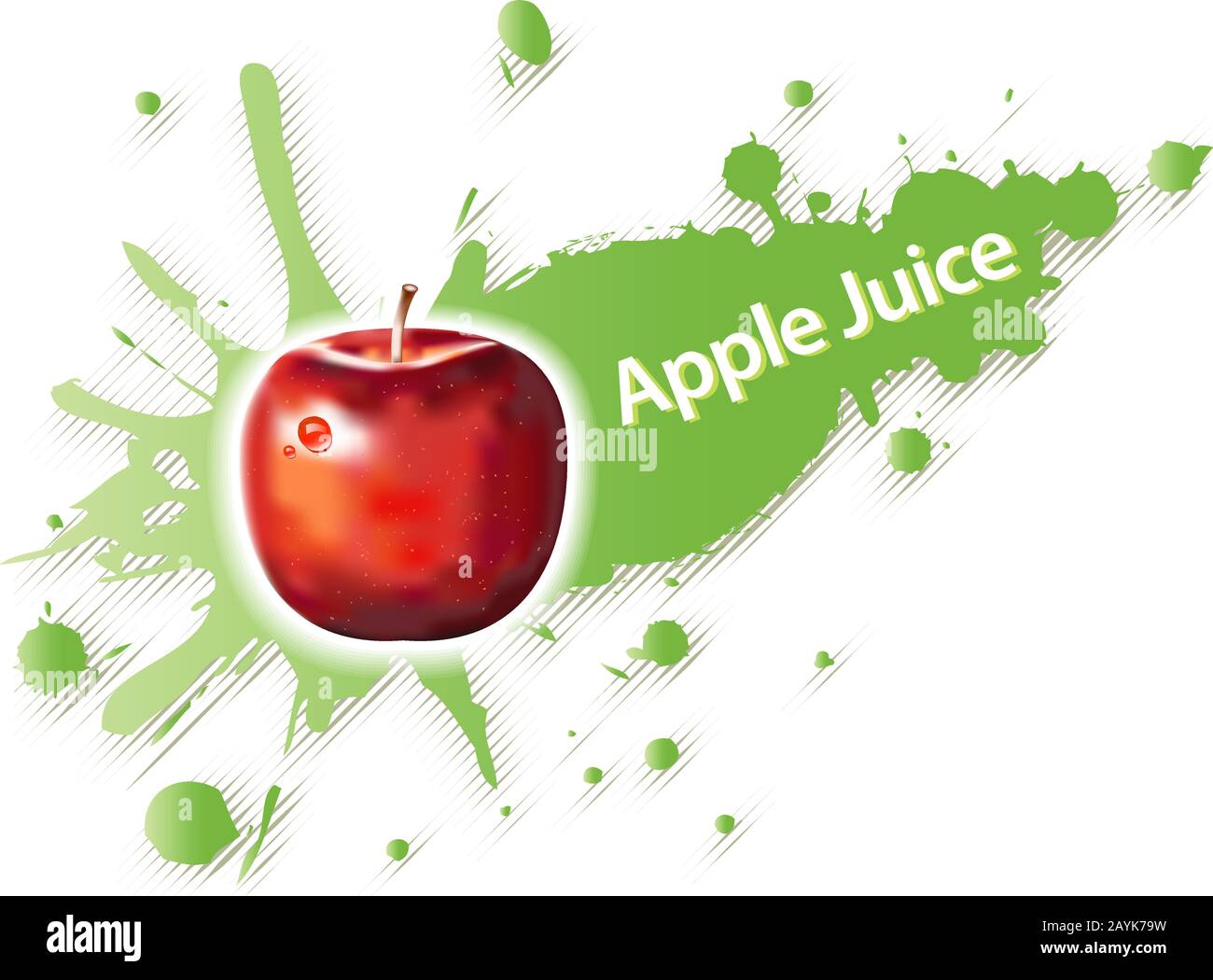 Label for apple juice and drinks for creative product design Stock Vector