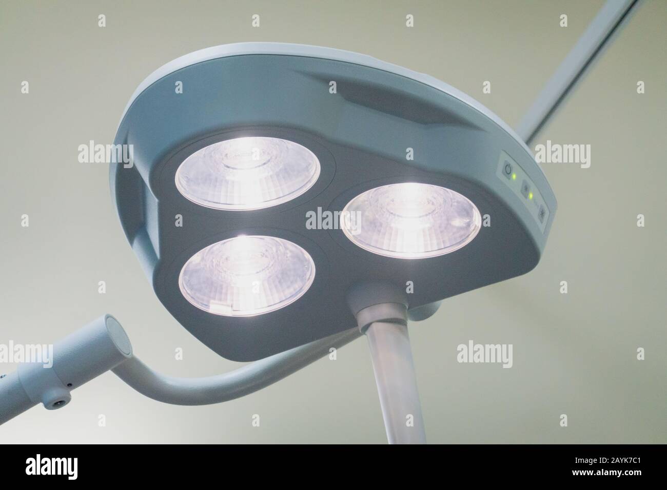 Low angle view on operation room lamp light Stock Photo