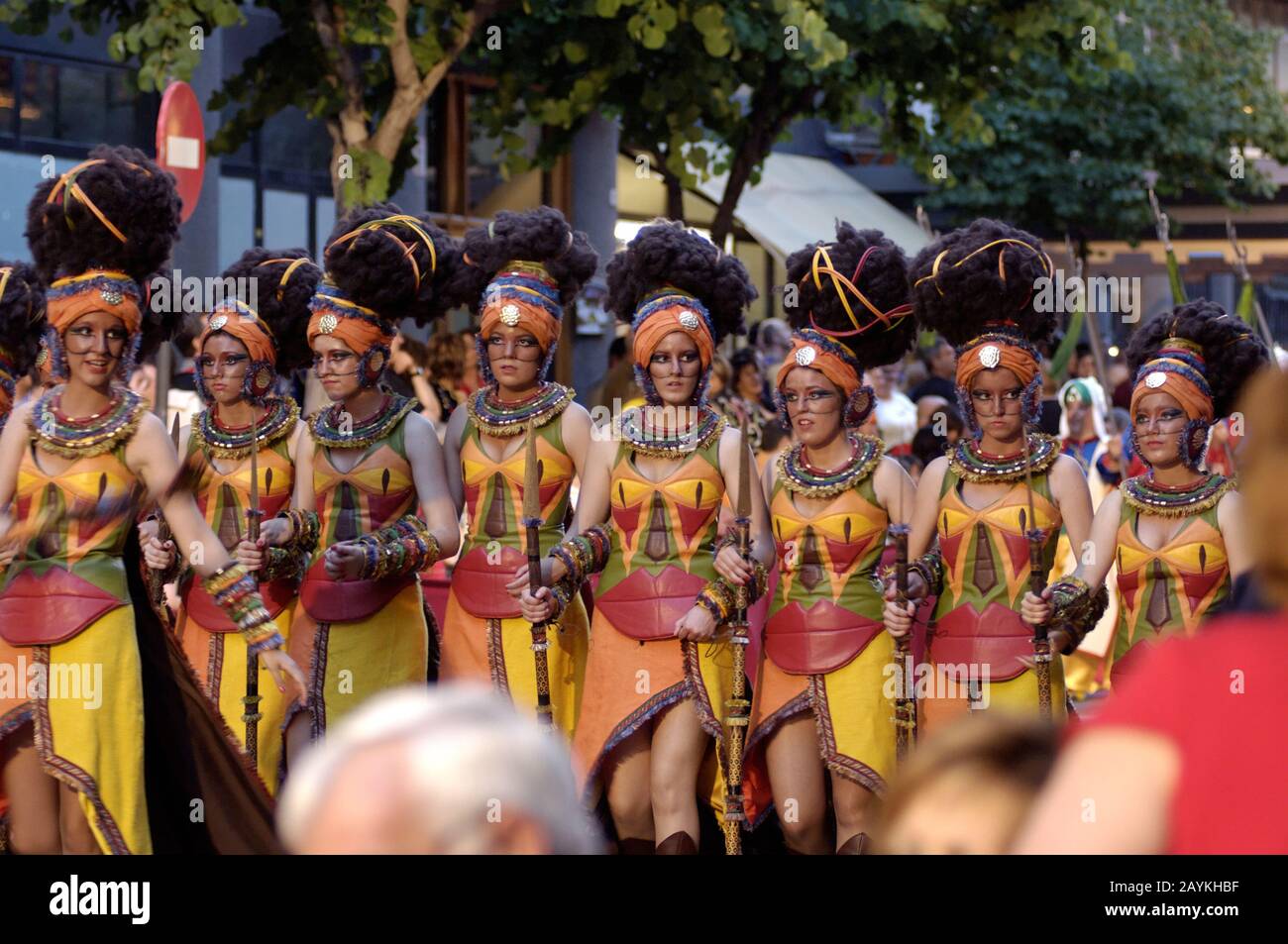 Elda, near Alicante, Spain. Fiestas de Moros y Cristianos (the Moors and The Christians 2009. Stock Photo