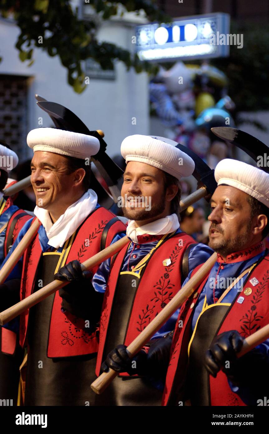 Elda, near Alicante, Spain. Fiestas de Moros y Cristianos (the Moors and The Christians 2009. Stock Photo