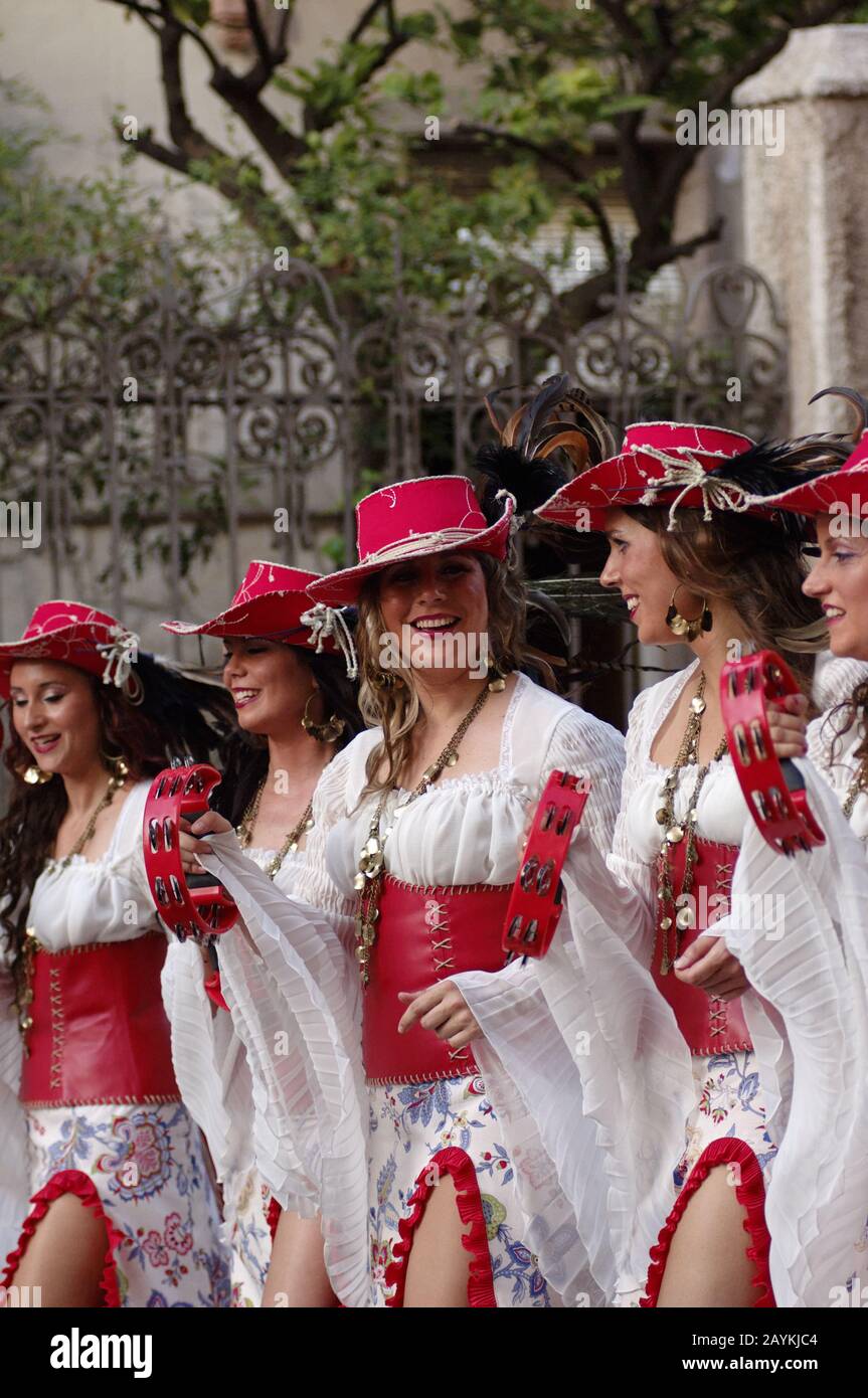 Elda, near Alicante, Spain. Fiestas de Moros y Cristianos (the Moors and The Christians 2009. Stock Photo