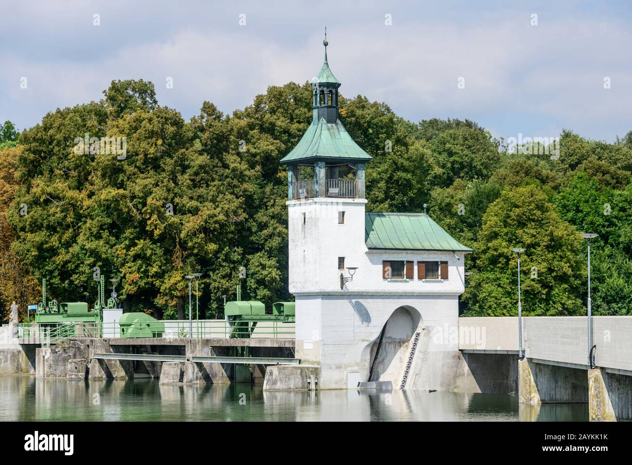 Facilities around the historical Hochablass, part of the Augsburg water
