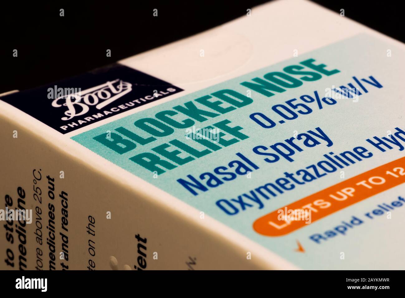 Boots Pharmaceuticals nasal spray, used to relieve the symptoms of a