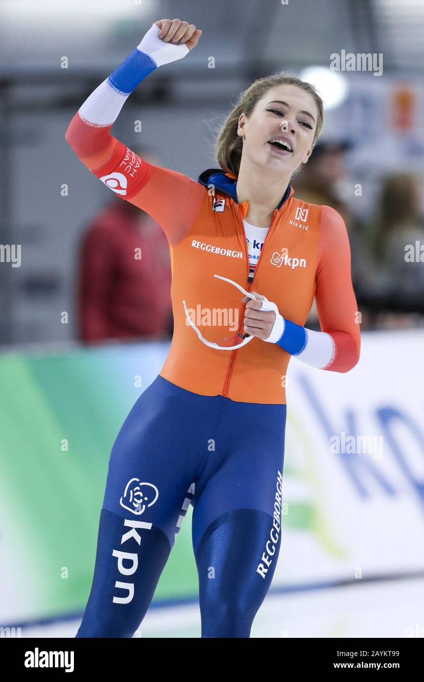 Herenveen Jutta Leerdam During 1500 Meters Foto stock editorial - Imagem  stock