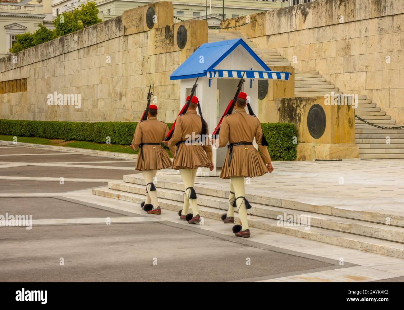 Greece. Athens. Unknown soldier's grave. Change of honor guard Stock Photo
