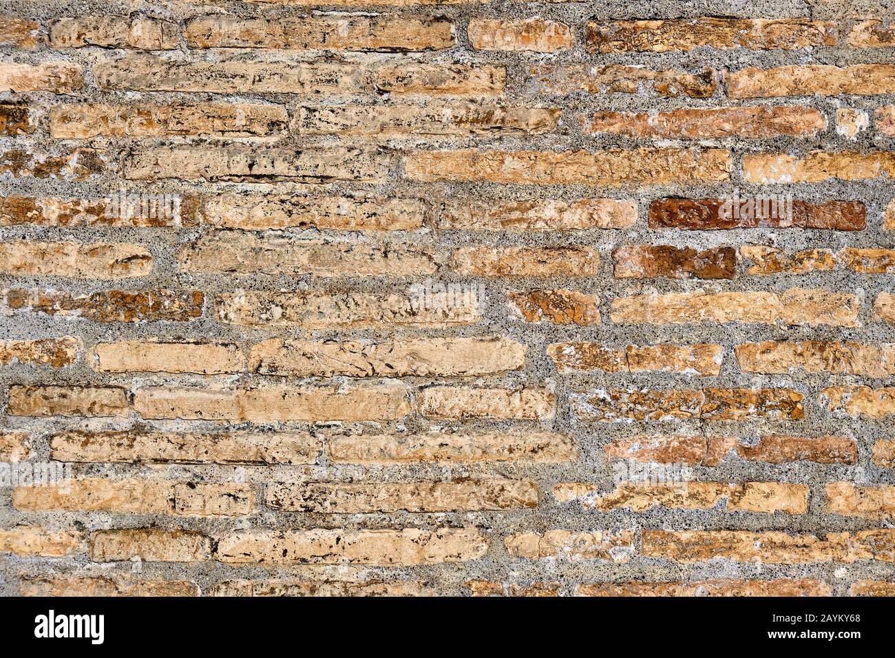 Background from a rough historic brick wall Stock Photo