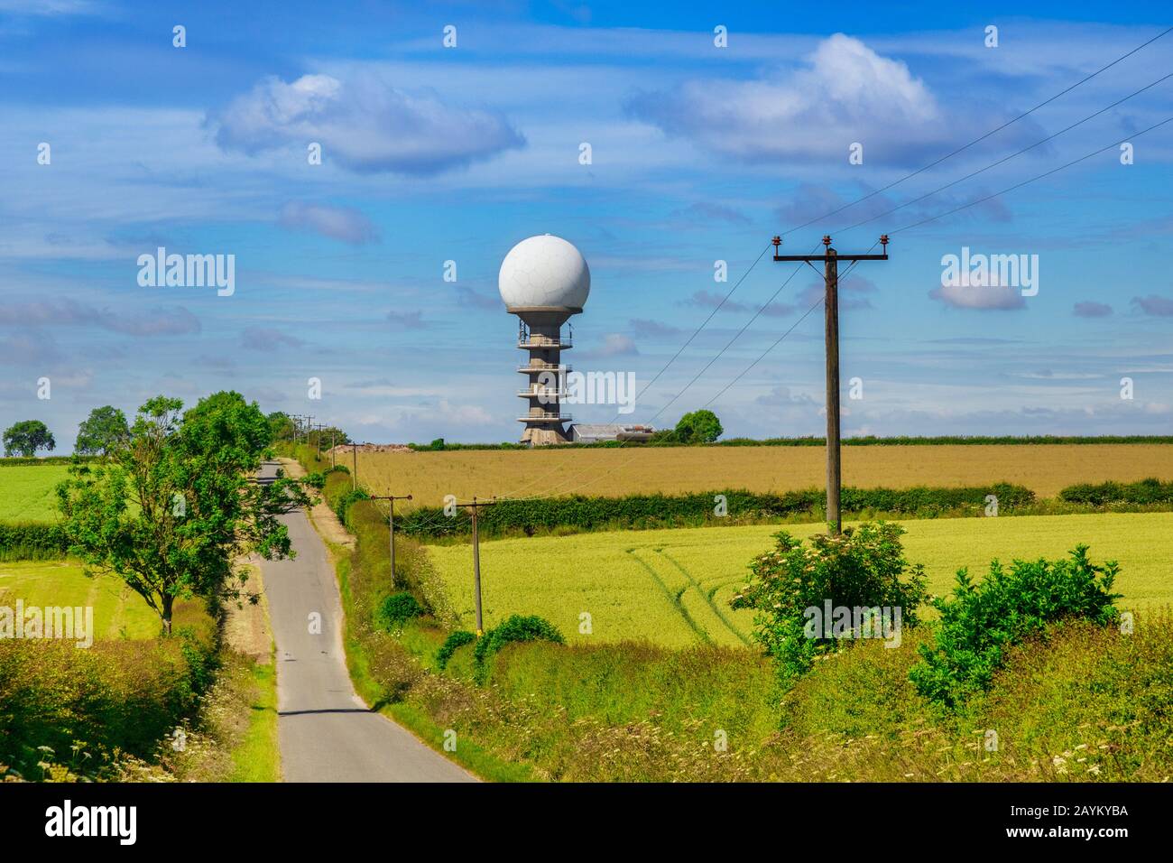5 July 2019: Normanby Le Wolds Lincolnshire, UK - Claxby National Air Traffic Services(NATS) in the Lincolnshire countryside. Stock Photo
