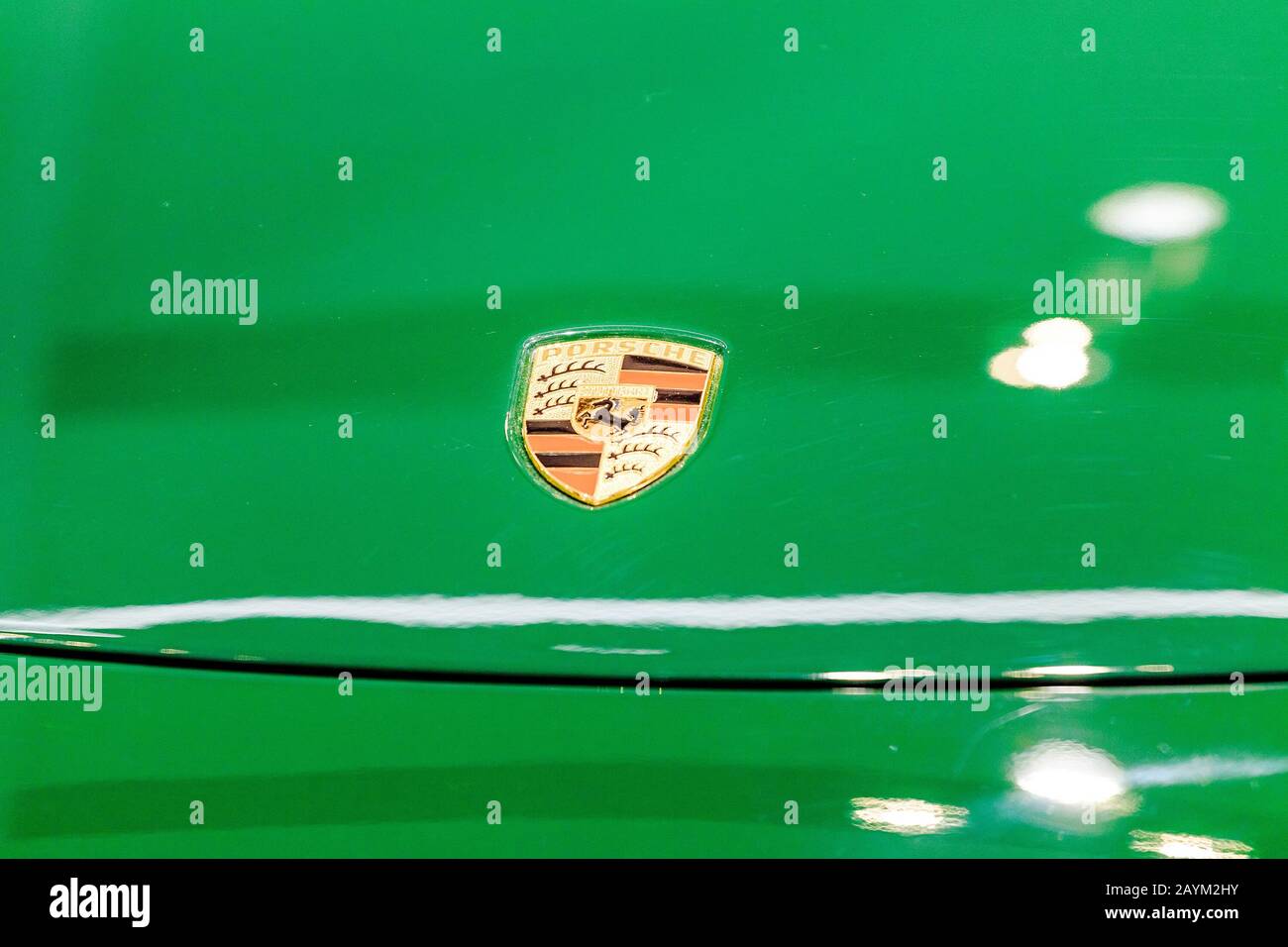 17 MAY 2018, BERLIN, GERMANY Porsche sports car at Volkswagen Group forum Drive exhibition