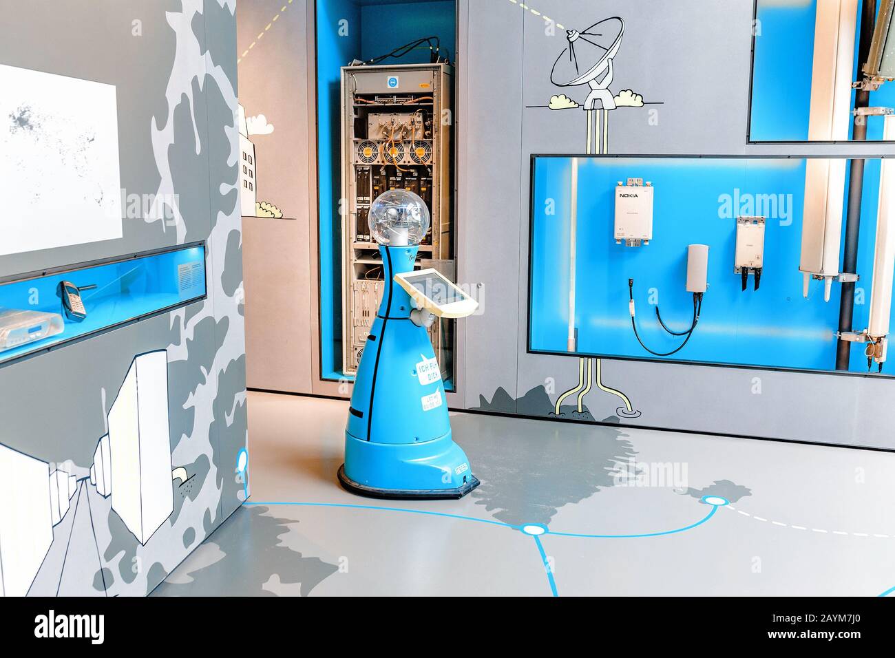 BERLIN, GERMANY - 19 MAY 2018: Robot assistant guide in Exhibition of  Internet connection and Communications at the German Technical Museum in  Berlin Stock Photo - Alamy