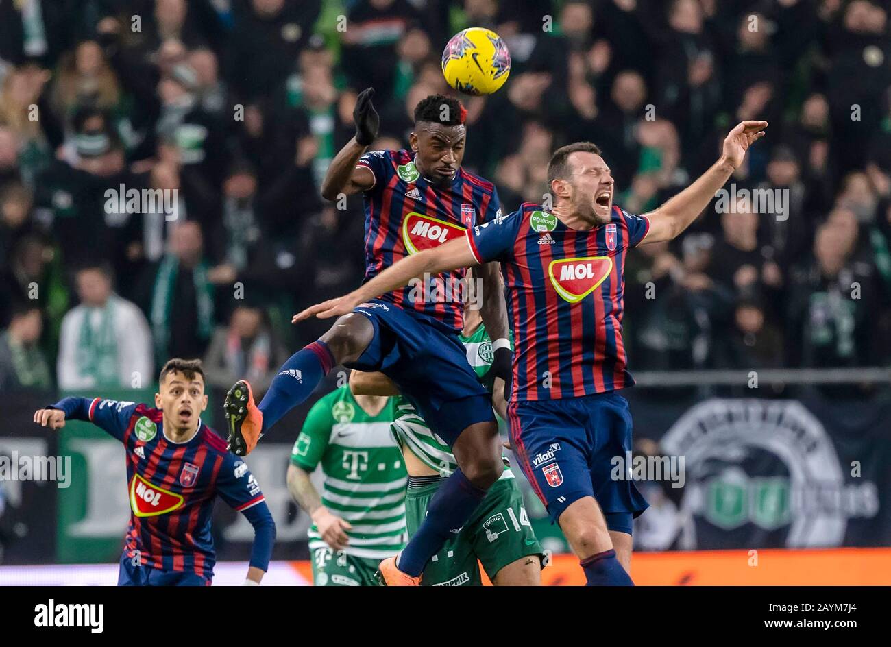 BUDAPEST, HUNGARY - FEBRUARY 15: (r-l) Roland Juhasz of MOL