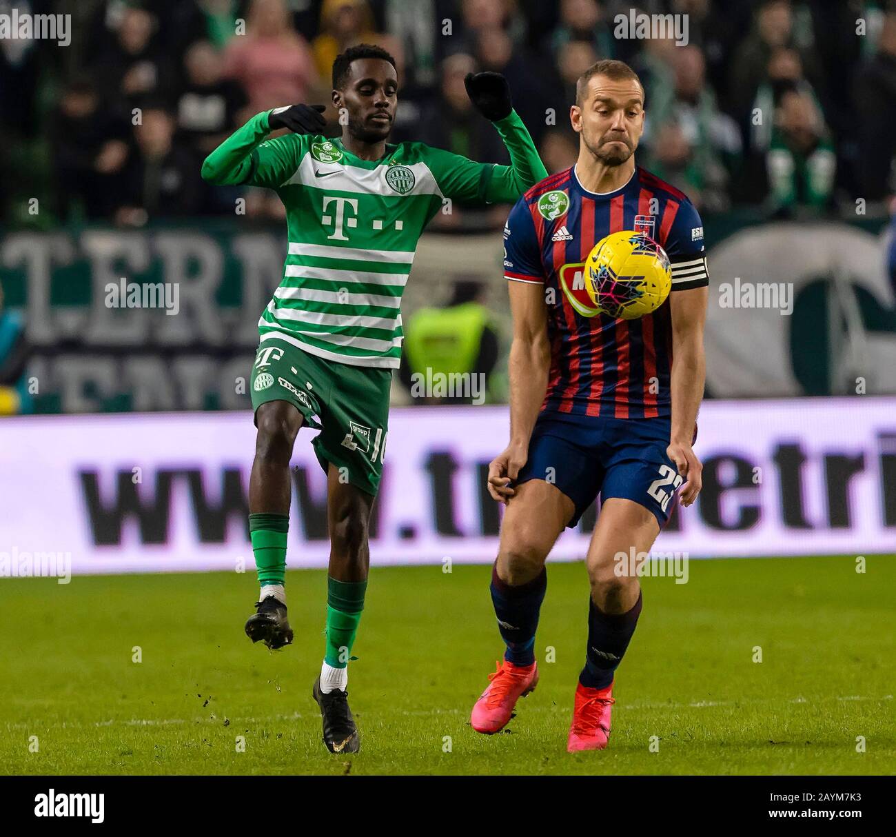 BUDAPEST, HUNGARY - FEBRUARY 15: (r-l) Roland Juhasz of MOL