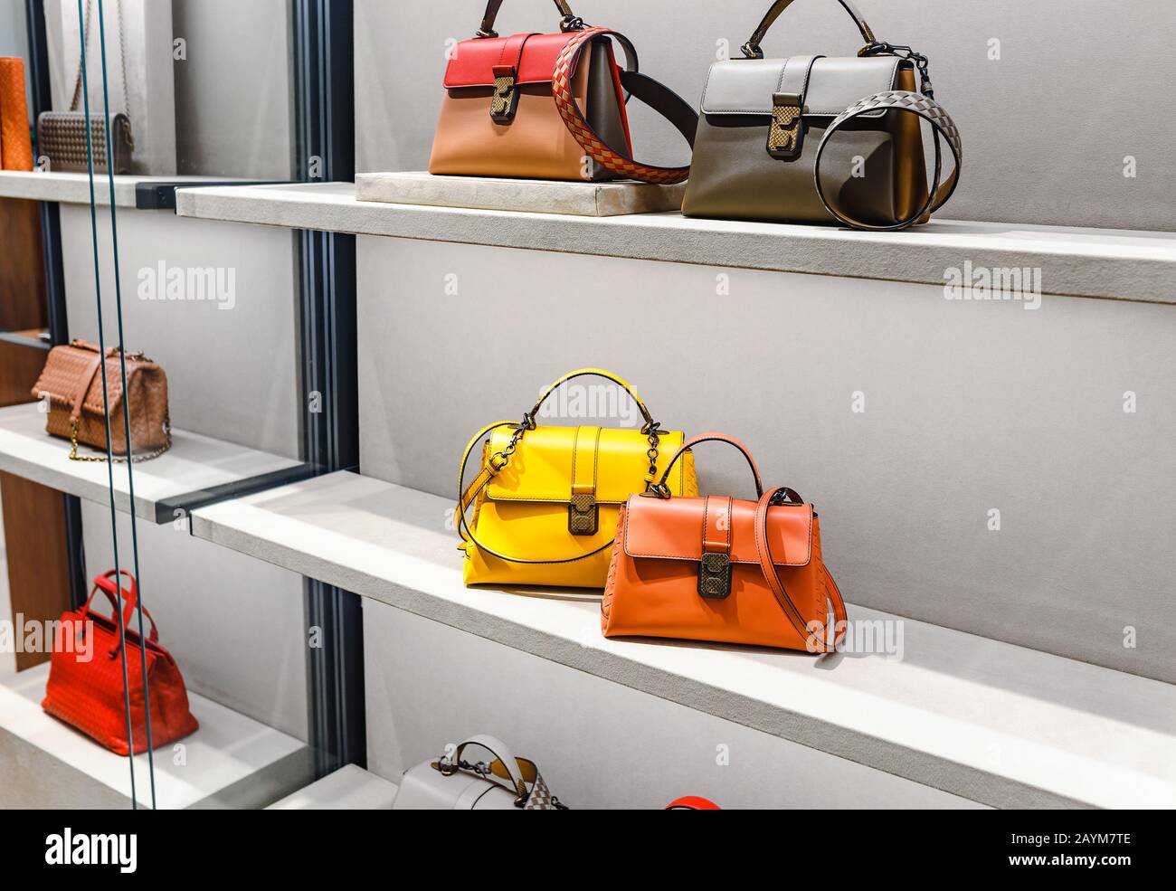 BERLIN, GERMANY - 19 MAY 2018: Valentino luxury bags in a store display in  KDW Mall Stock Photo - Alamy