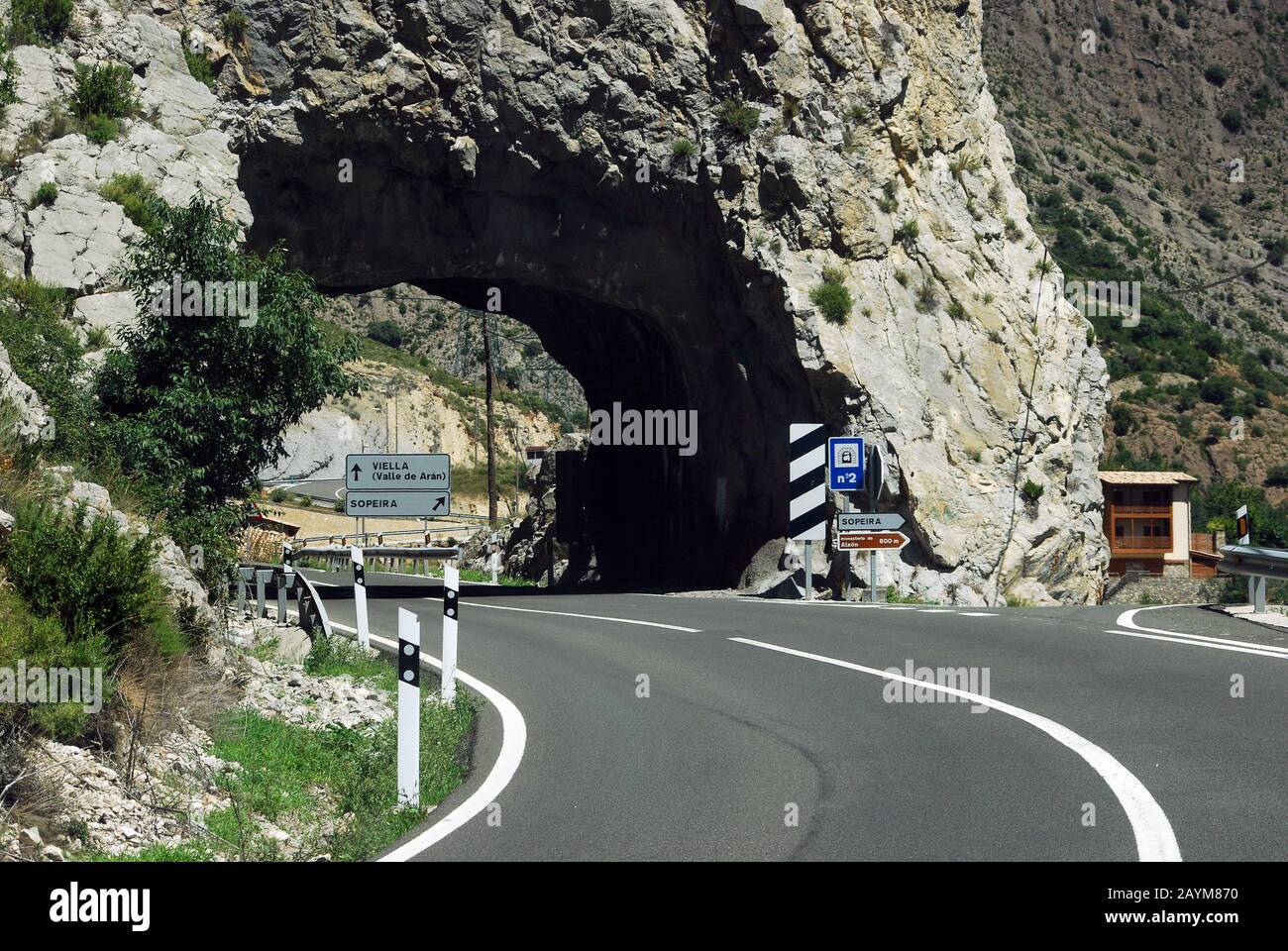 Tunnel in the Catalan Pyrenees Stock Photo Alamy