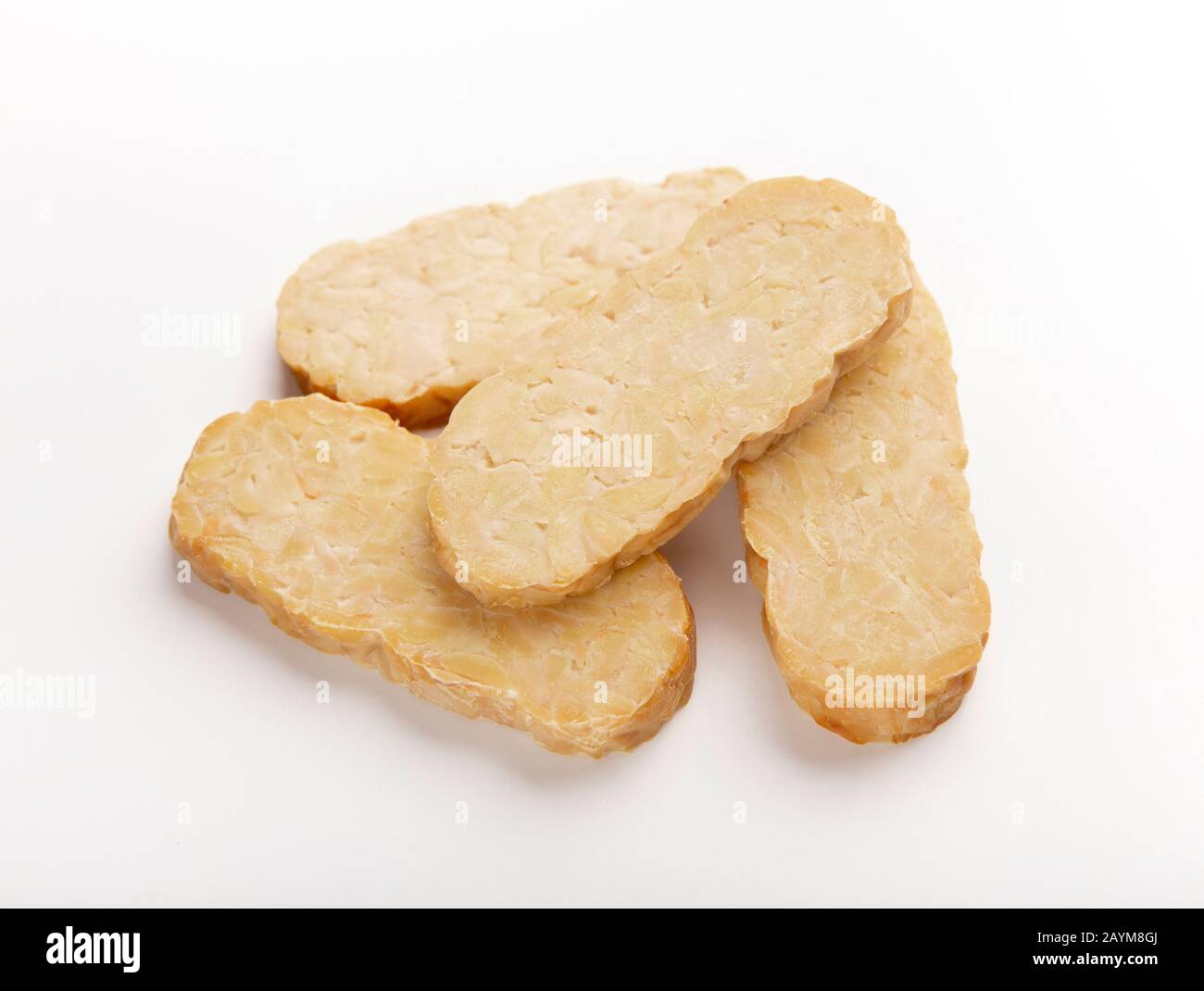 Sliced Tempeh appetizer isolated on white background Stock Photo Alamy