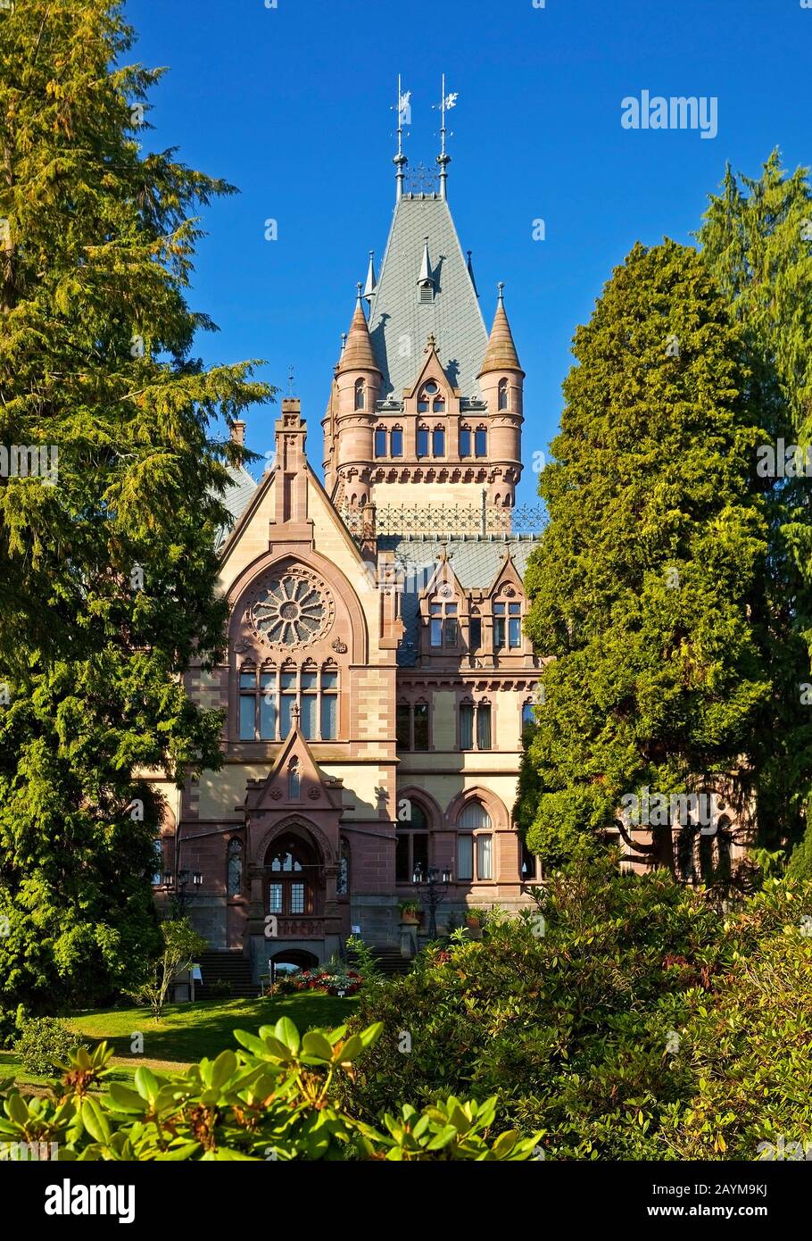 Schloss Drachenburg, Germany, North Rhine-Westphalia, Siebengebirge, Koenigswinter Stock Photo