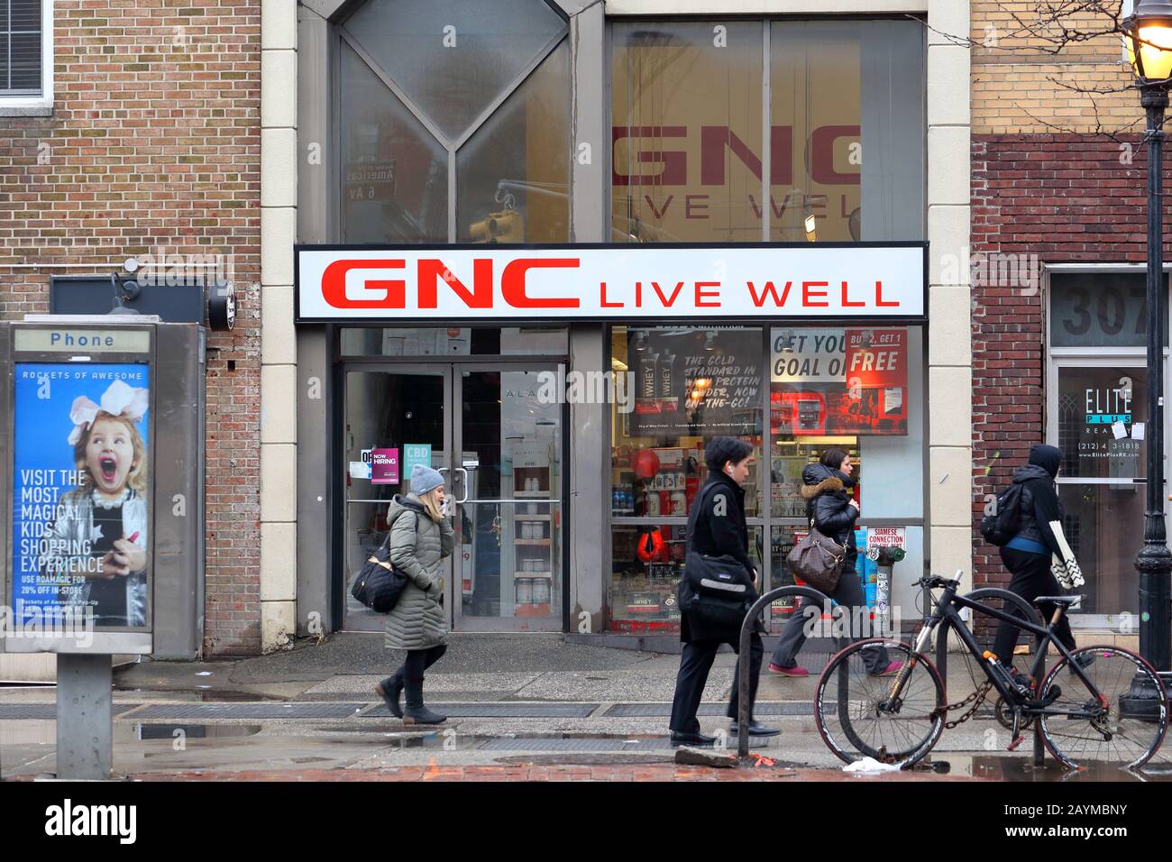 [historical storefront] GNC, 305 6th Ave, New York. NYC storefront