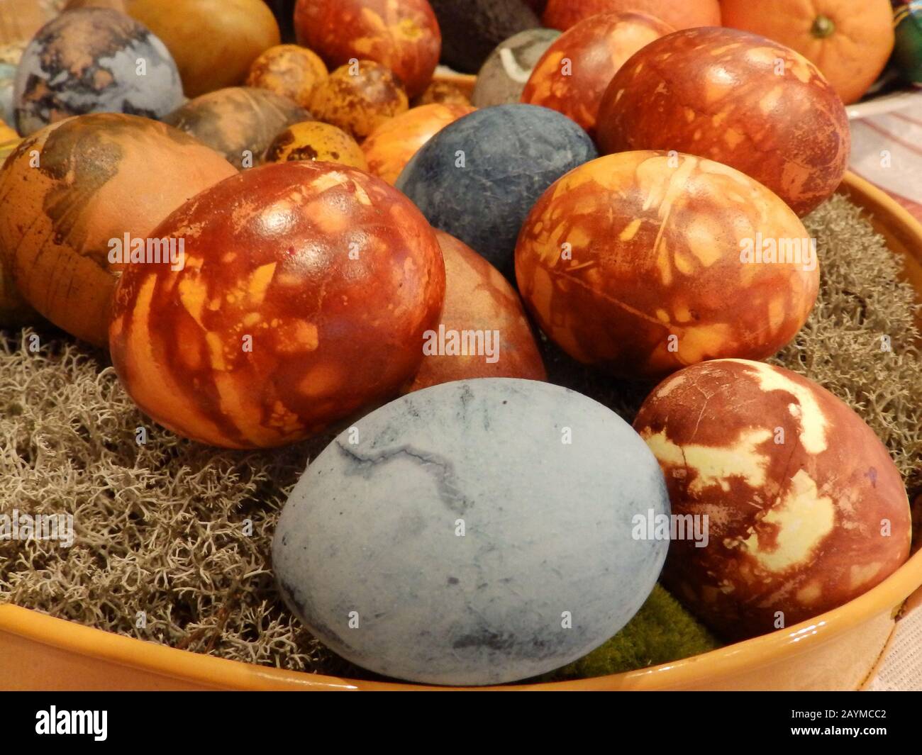 picture with painted eggs, suitable for Easter Stock Photo - Alamy