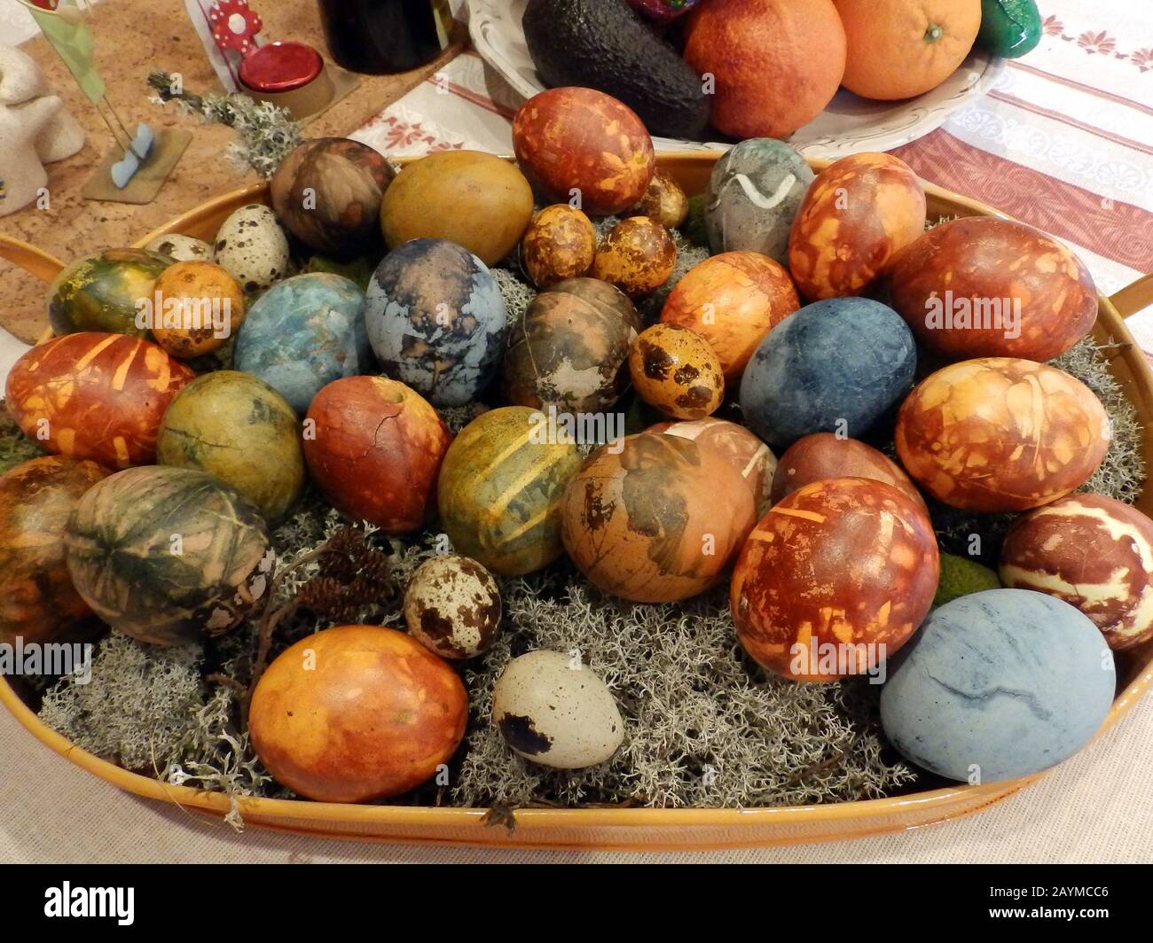 picture with painted eggs, suitable for Easter Stock Photo - Alamy