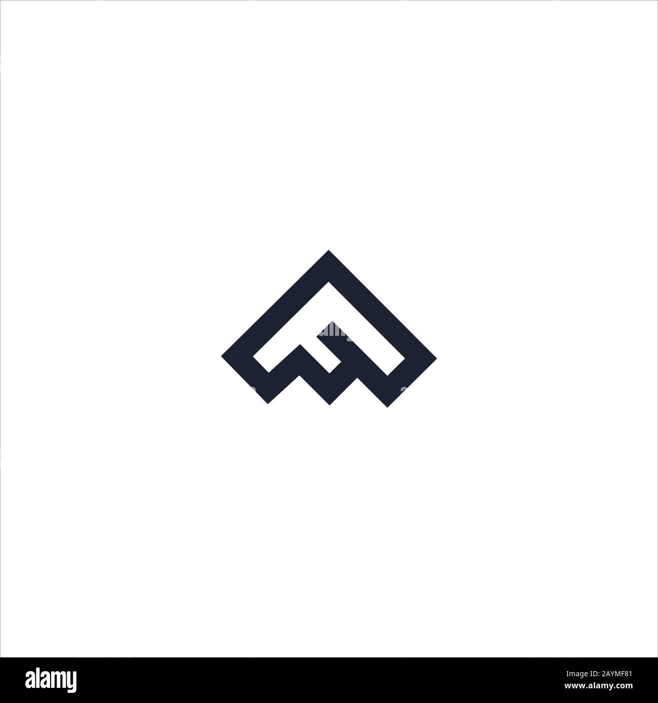 Initial letter af or fa logo design template Stock Vector