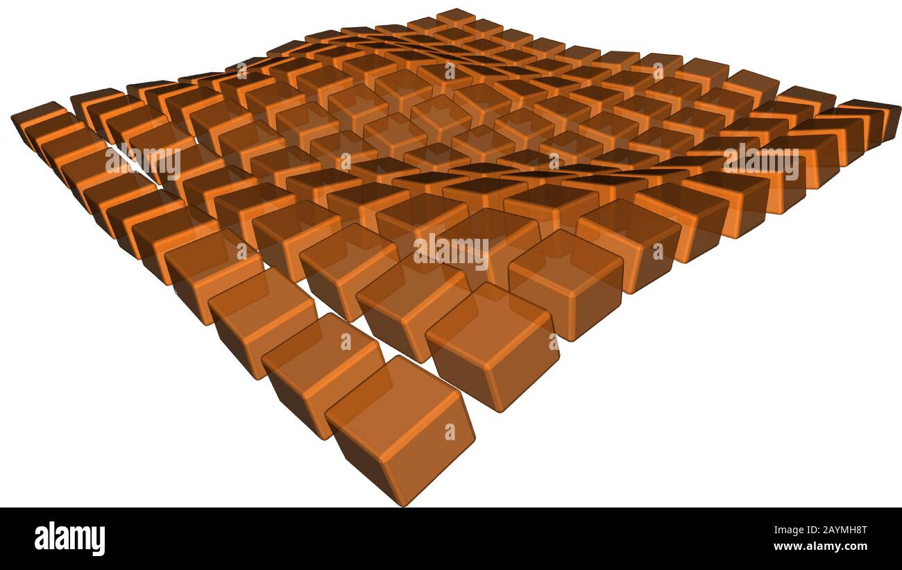 Translucent cubes on a white background. Stock Vector
