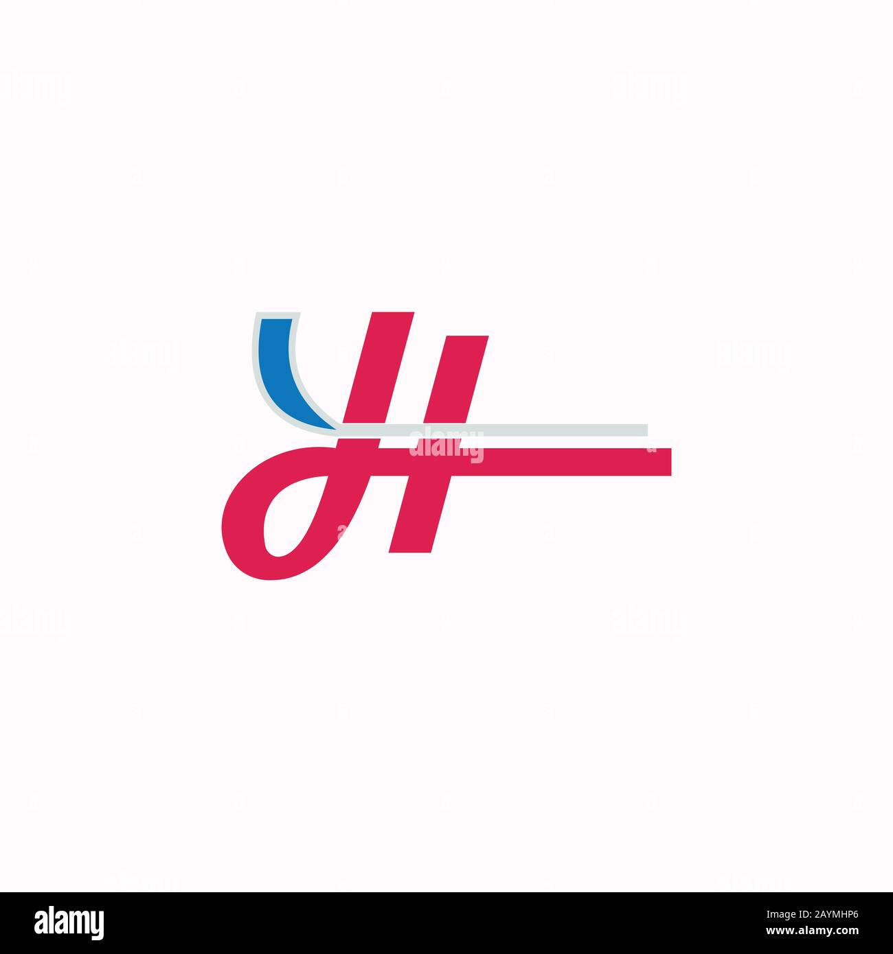 initial letter yh or hy logo vector design Stock Vector