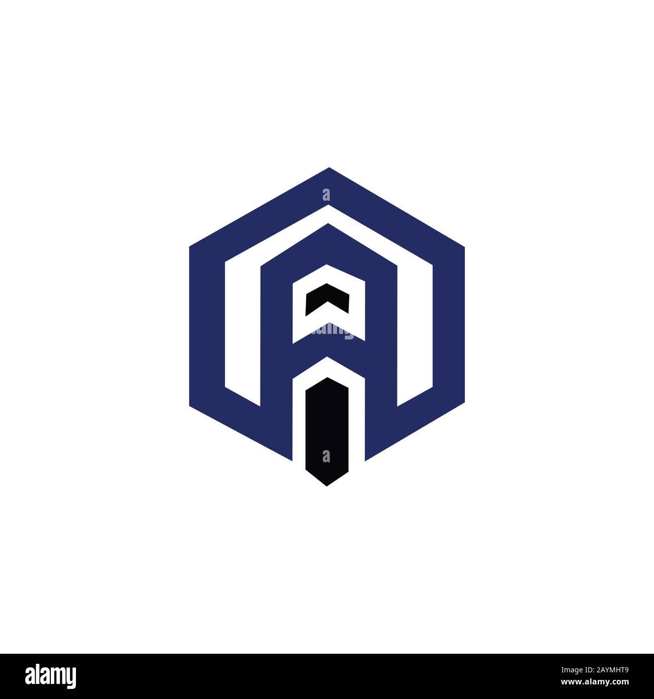 Initial letter ai or ia logo vector design template Stock Vector Image ...