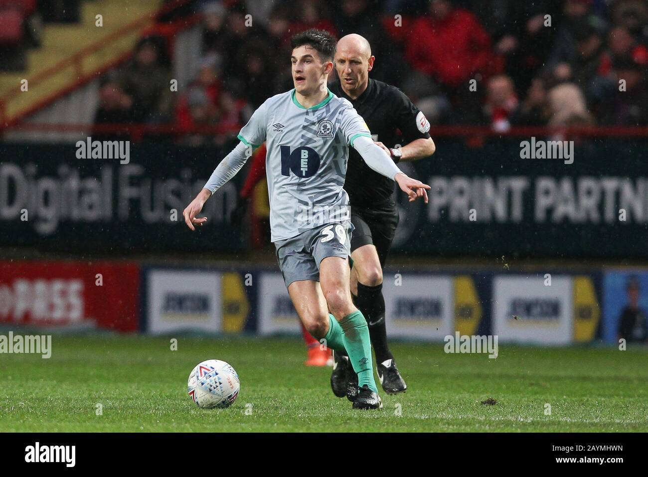 London, UK. 16th Feb, 2020. John Buckley of Blackburn Rovers in action during the EFL Sky Bet Championship match between Charlton Athletic and Blackburn Rovers at The Valley, London, England on 15 February 2020. Photo by Ken Sparks. Editorial use only, license required for commercial use. No use in betting, games or a single club/league/player publications. Credit: UK Sports Pics Ltd/Alamy Live News Stock Photo