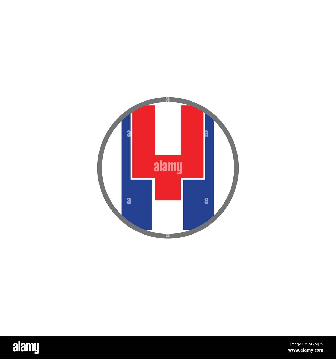 initial letter yh or hy logo vector design Stock Vector