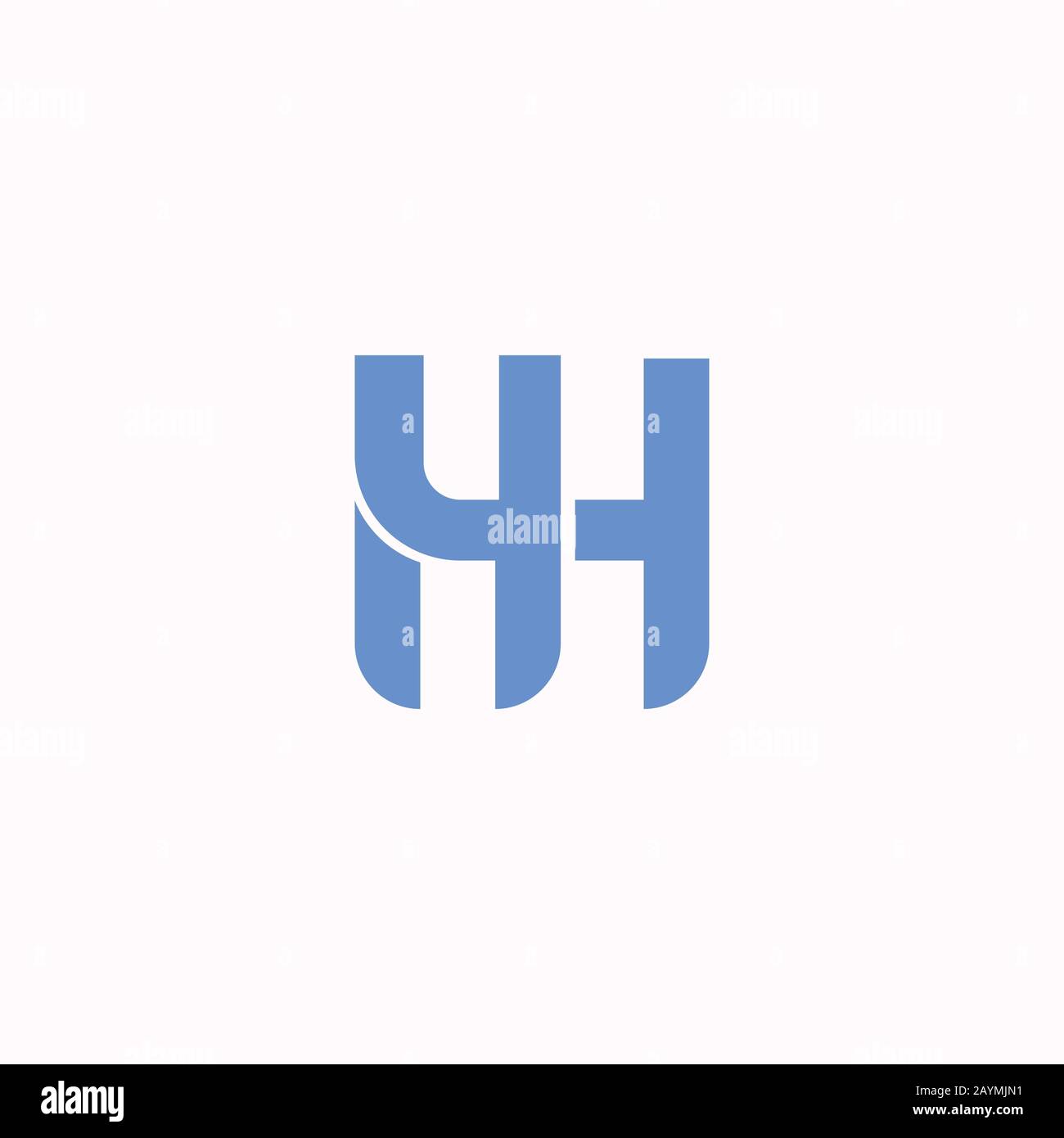 initial letter yh or hy logo vector design Stock Vector