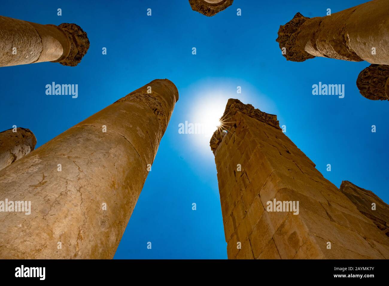 Jerash (Gerasa), ancient roman capital and largest city of Jerash Governorate, Jordan, Stock Photo