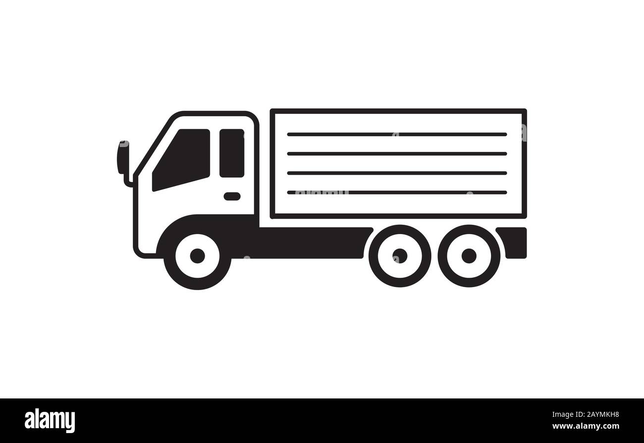 van truck illustration Stock Vector