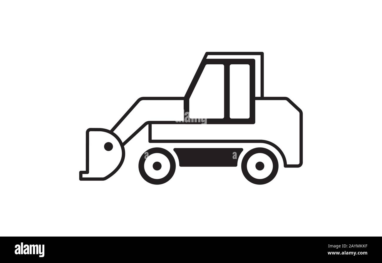 Wheel loader illustration Stock Vector