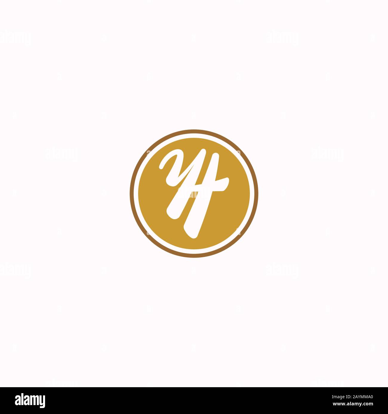 initial letter yh or hy logo vector design Stock Vector