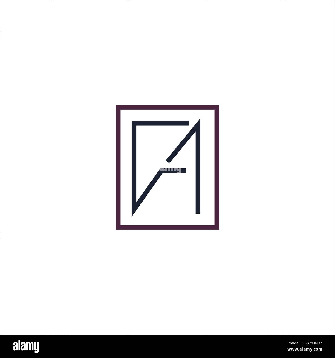 Initial letter af or fa logo design template Stock Vector Image & Art ...