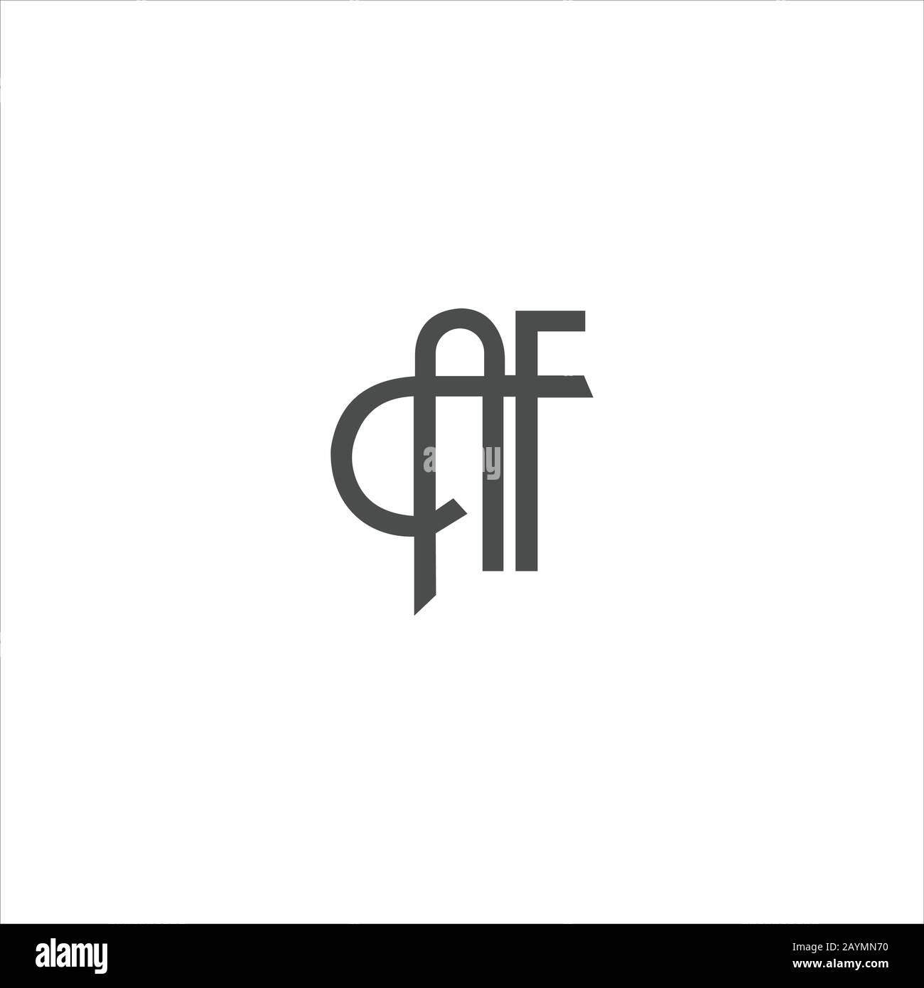 Initial letter af or fa logo design template Stock Vector Image & Art ...