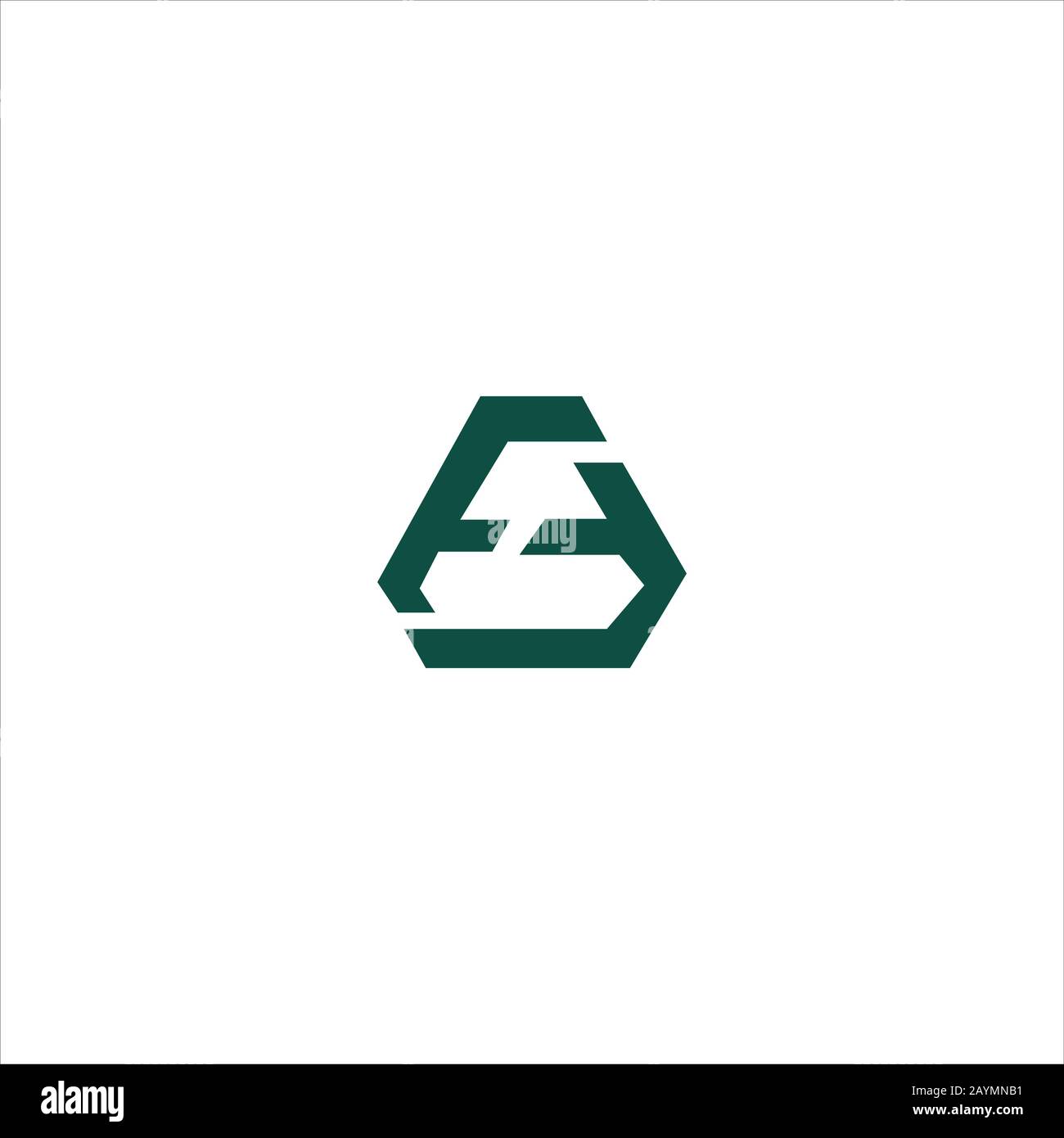 Initial letter af or fa logo design template Stock Vector
