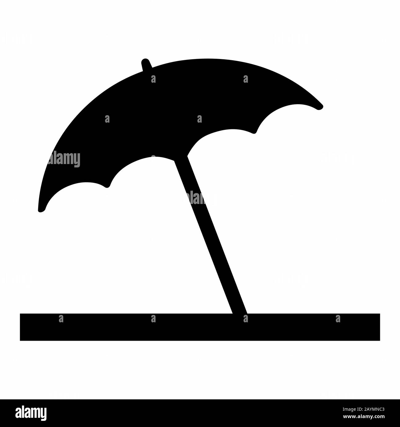 Sun umbrella icon Stock Vector