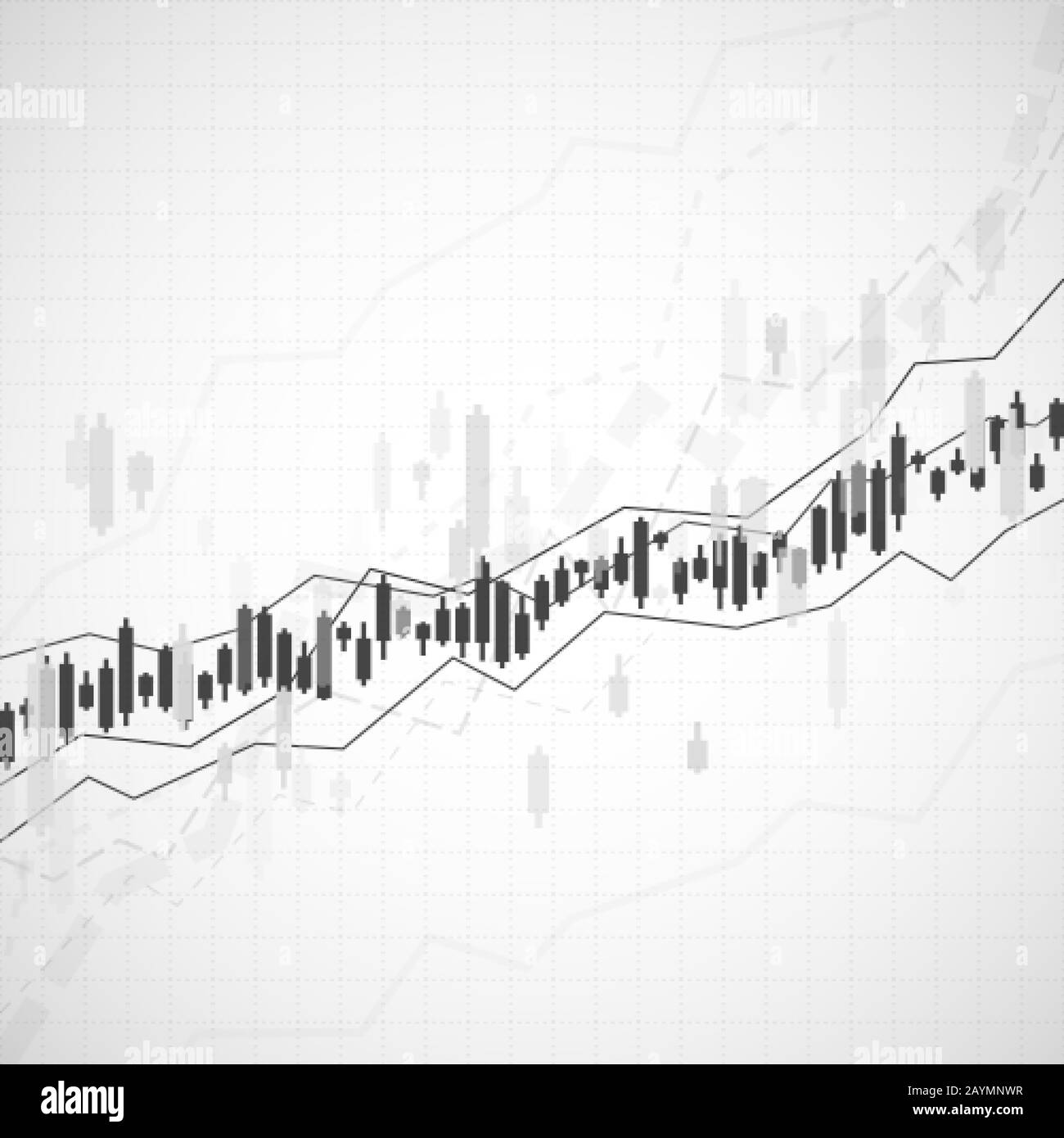 Graph chart of stock market investment trading. Monitor finance profit and statistic. Abstract analisys and statistic diagram. vector Stock Vector