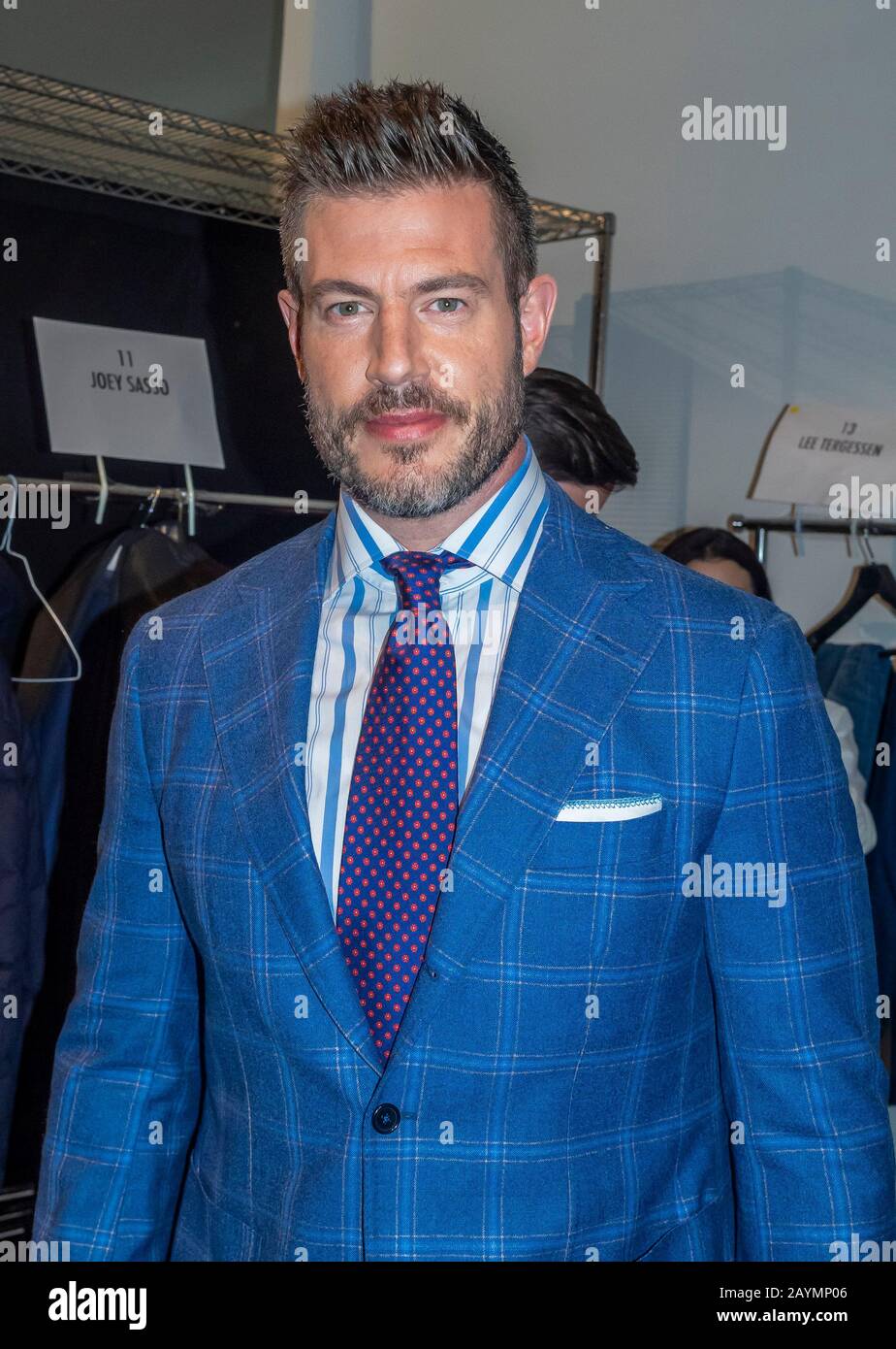New York, NY, USA - February 5, 2020: Jesse Palmer attends The Blue Jacket runway Show in support of mens health and prostate cancer awareness at Pier Stock Photo