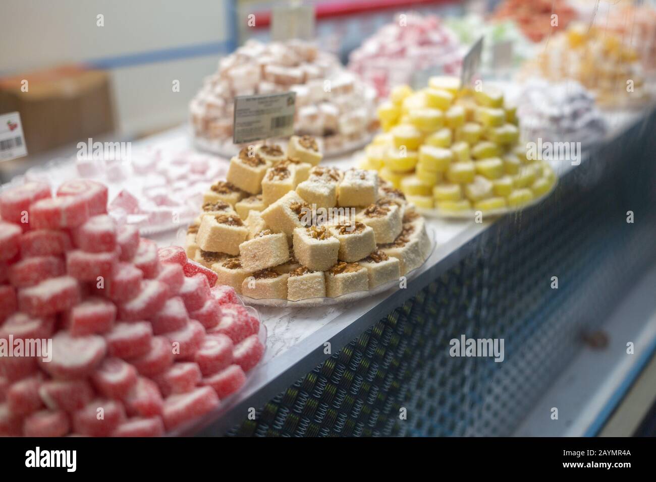 Halal sweet shop Stock Photo Alamy