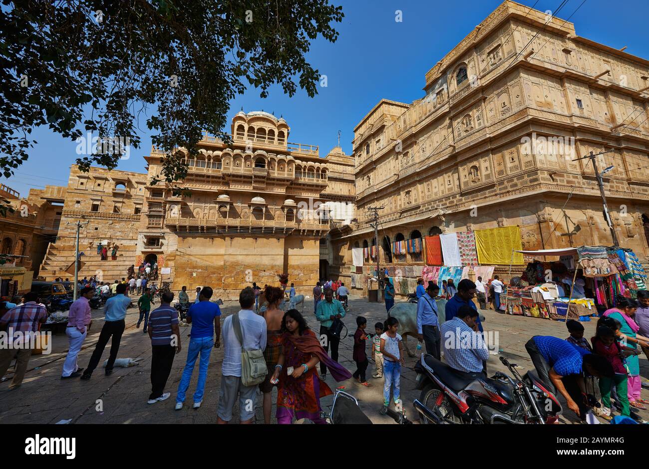Raja Ka Mahal kings palace of Jaisalmer, Rajasthan, India Stock Photo