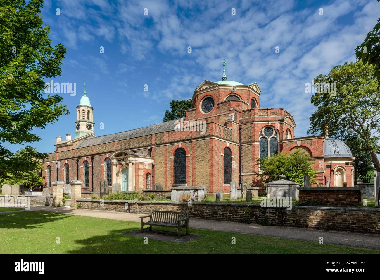 St Anne's Church is a parish church in Kew in the London Borough of Richmond upon Thames, West London. Stock Photo