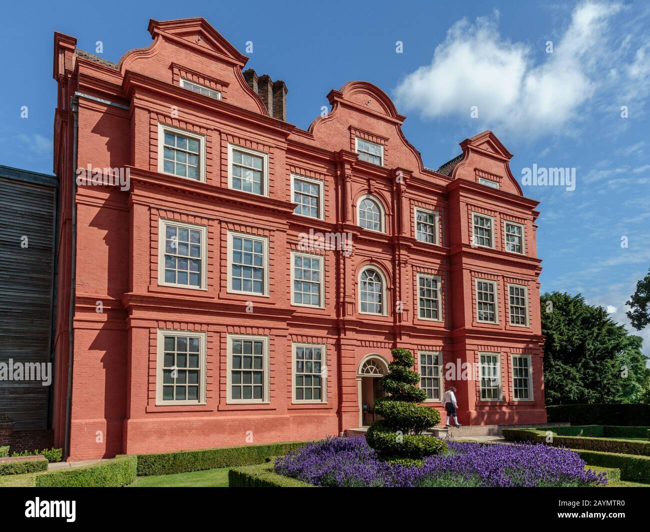 Kew Palace is a British royal palace in Royal Botanic Gardens, Kew on the banks of the Thames near Richmond, Surrey, England. Stock Photo