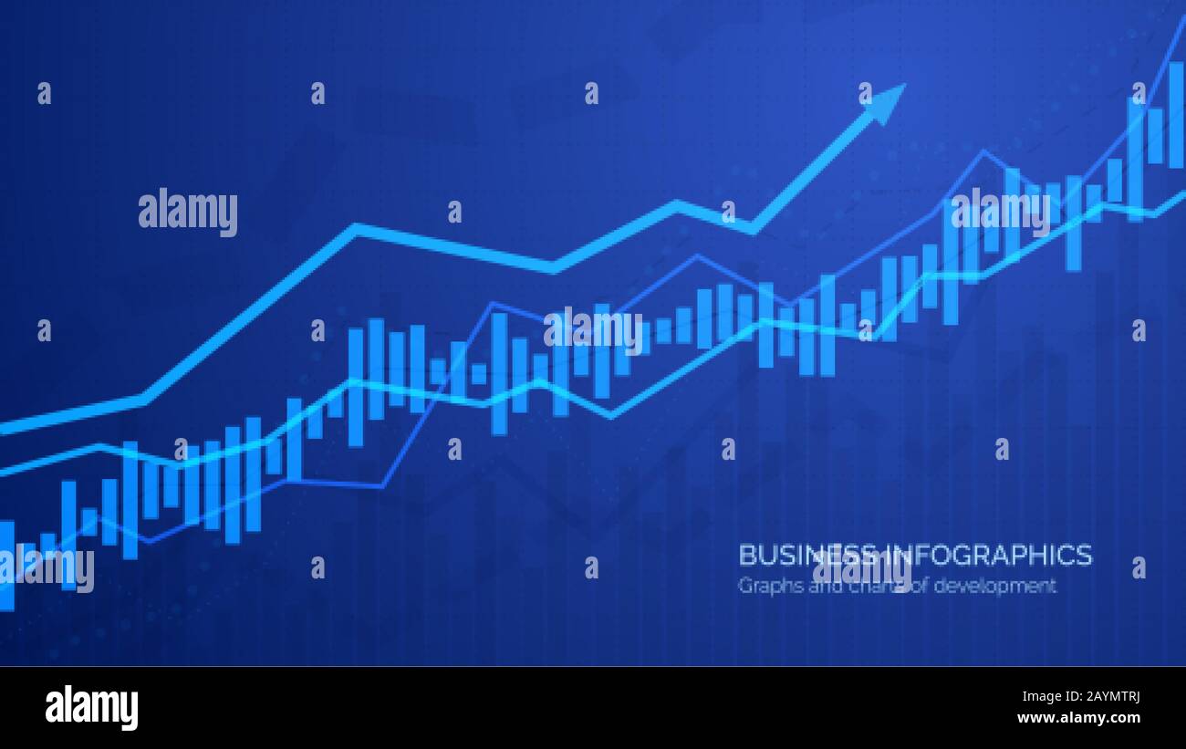 Graph chart of stock market investment trading. Monitoring finance profit and statistic. Abstract analisys and statistic diagram. vector illustration Stock Vector