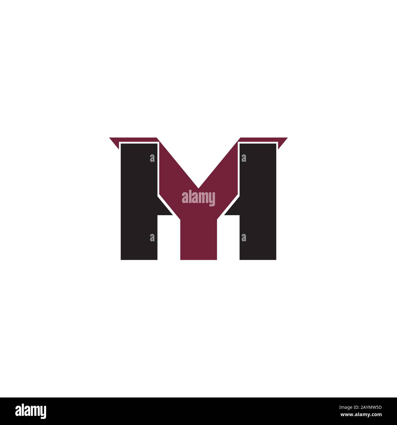 initial letter yh or hy logo vector design Stock Vector