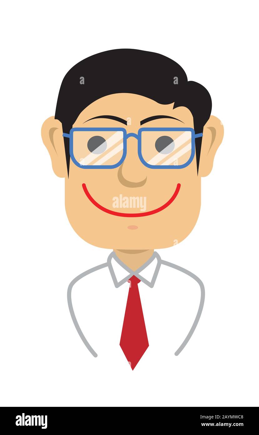 business man illustration (asian) Stock Vector
