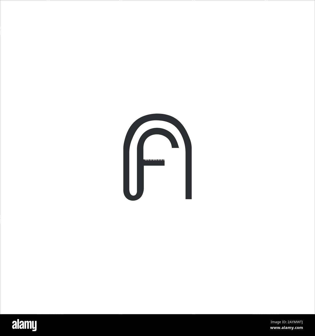 Initial letter af or fa logo design template Stock Vector Image & Art ...