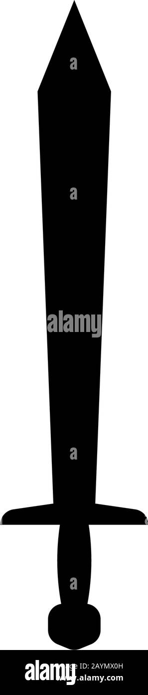 An isolated sword icon on a white background. Fantasy Warrior weapons ...